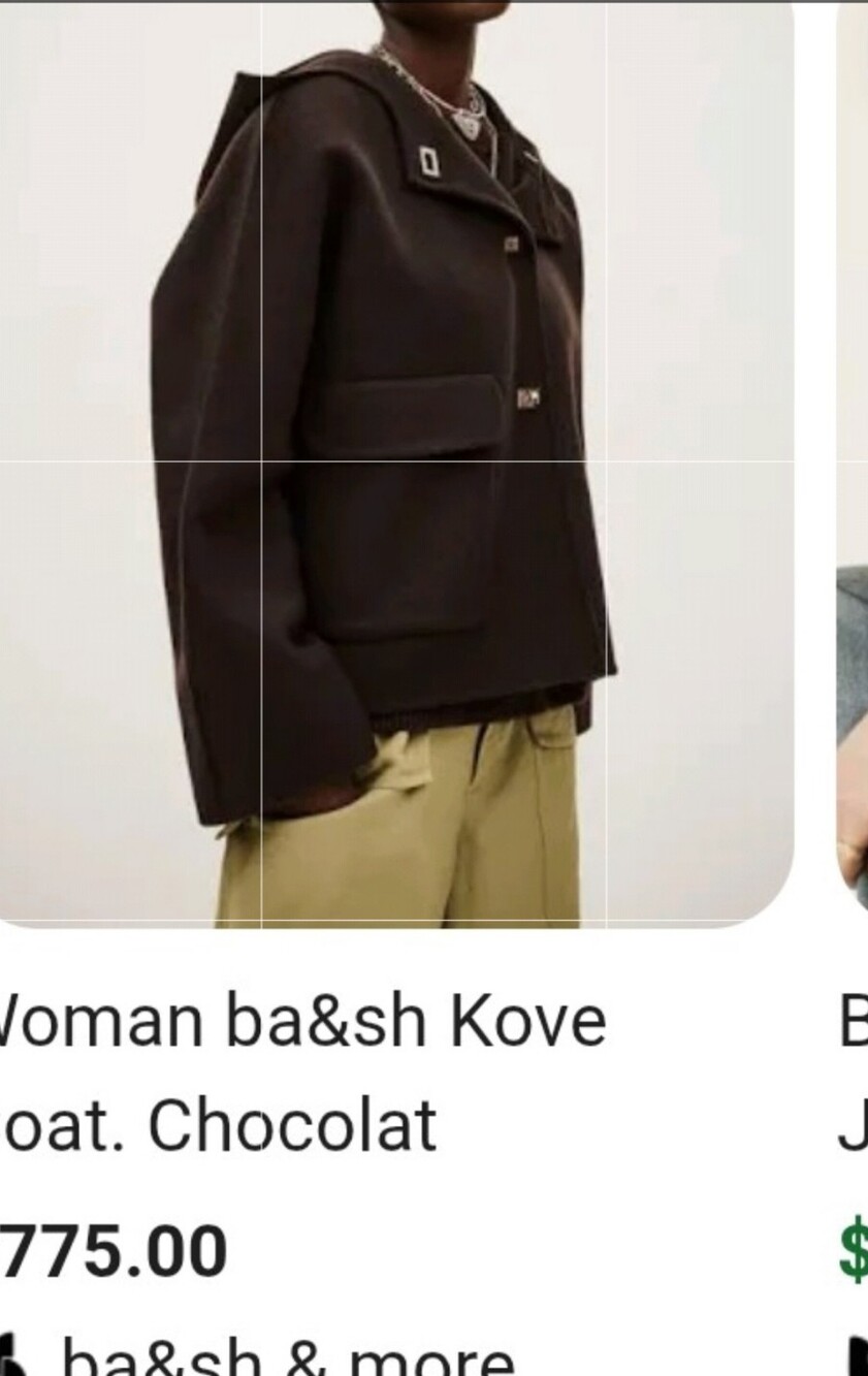 ba&sh Dark Brown Hooded Pea Coat